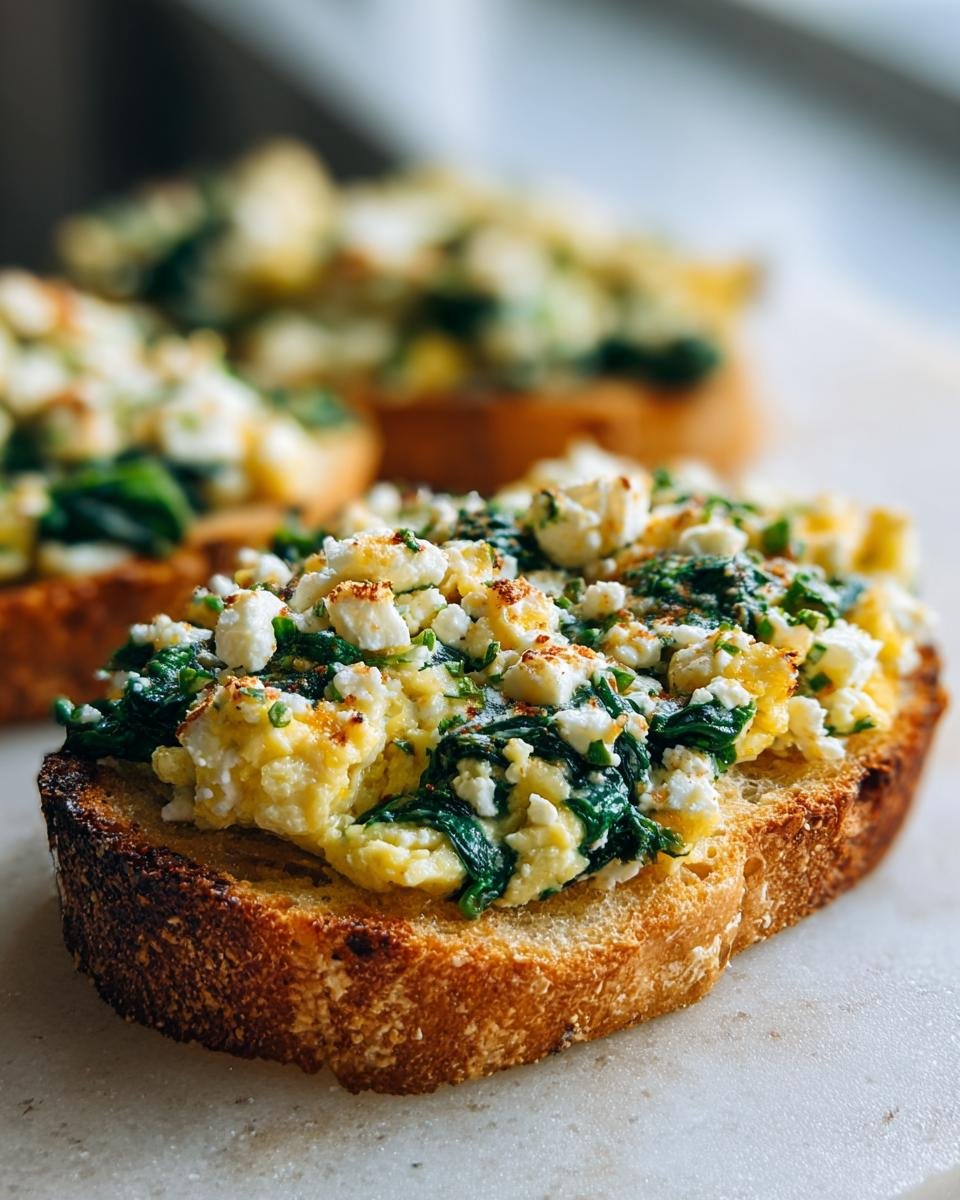 Spinach and Feta Egg Toast - detail 2