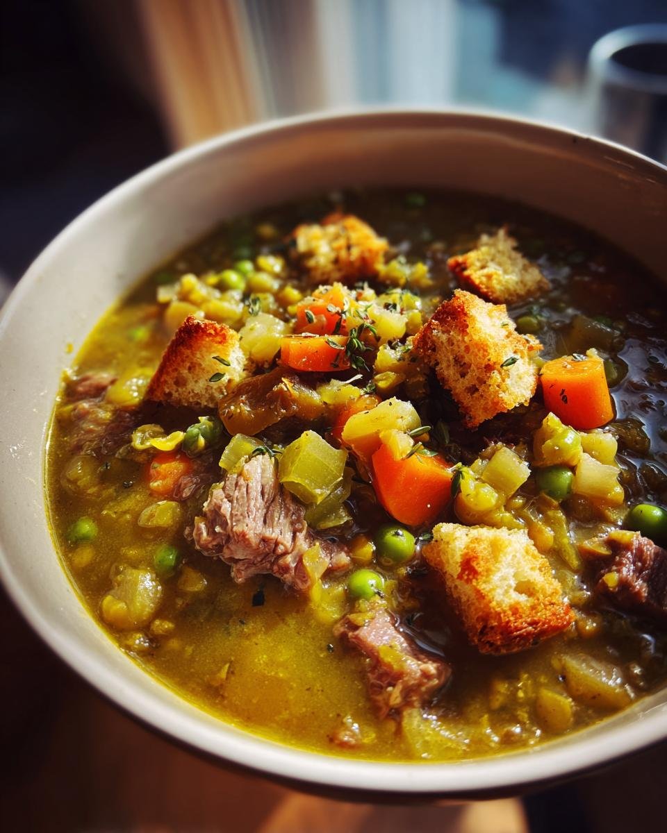 Split Pea Soup with beef - detail 1