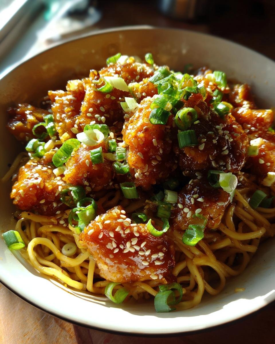 Sticky Garlic Chicken Noodles - detail 1