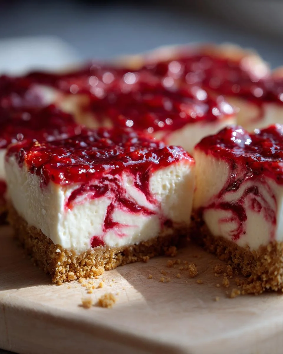Strawberry Cheesecake Bars - detail 1