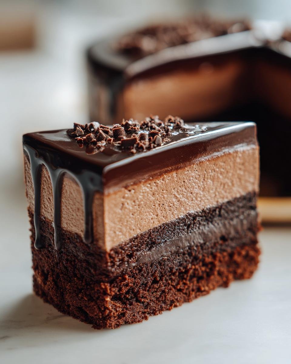 Triple Chocolate Mousse Cake - detail 2