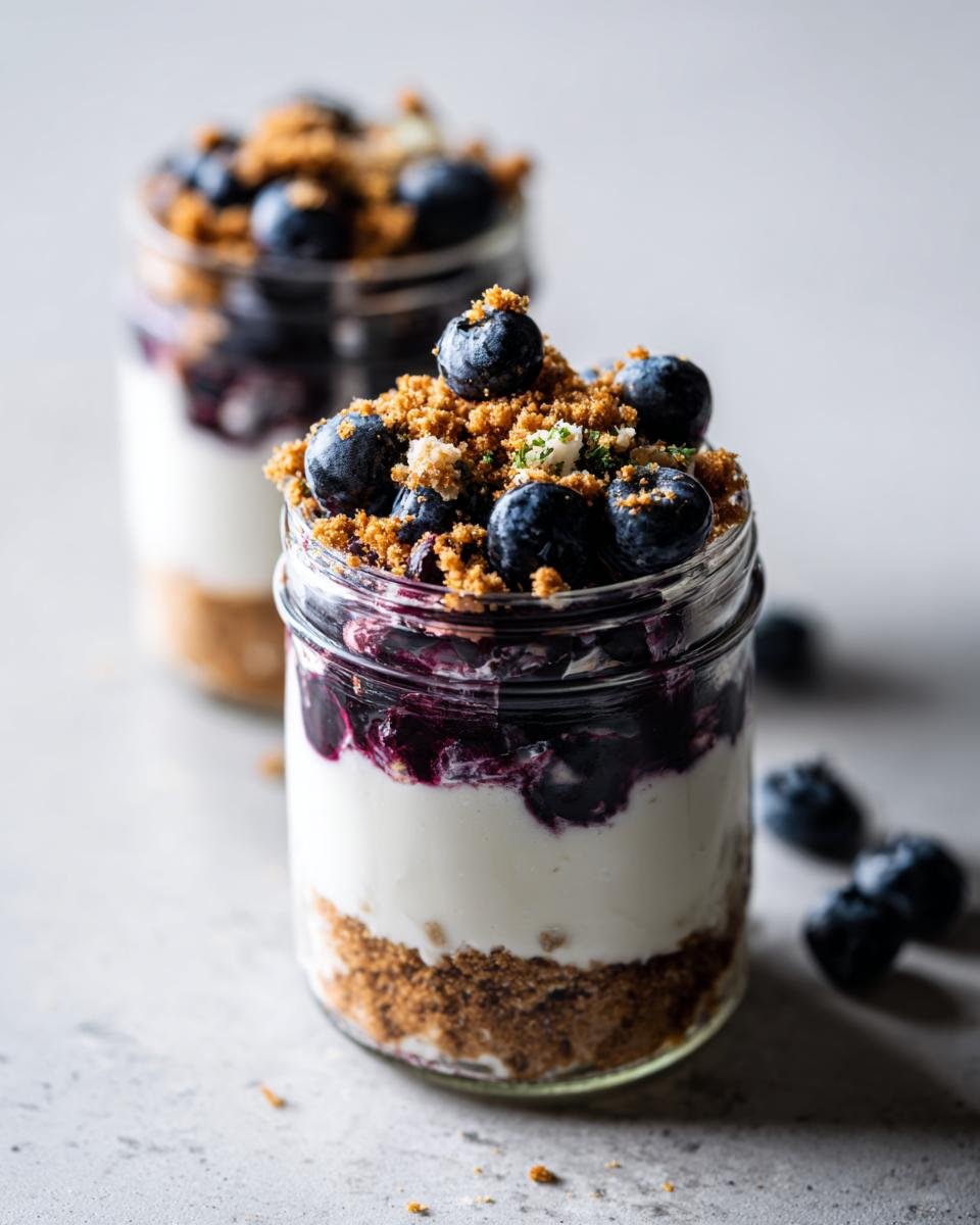 Blueberry Cheesecake Overnight Oats - detail 1