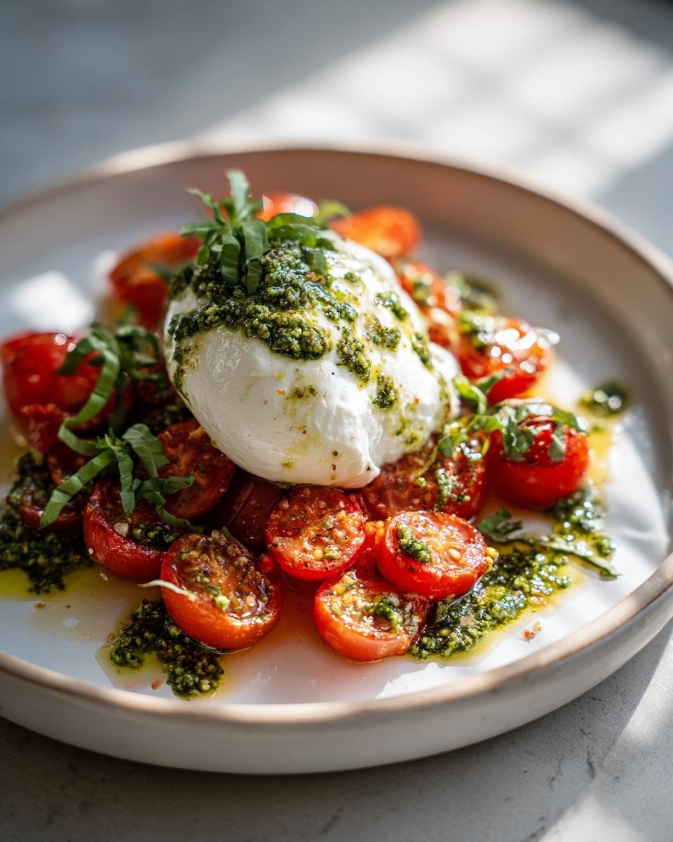 Burrata with Tomatoes & Pesto - detail 2