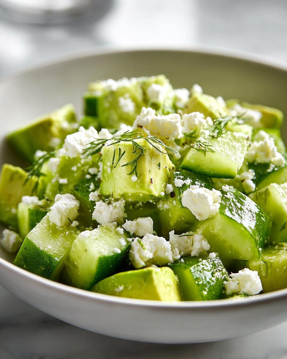 Cucumber, Avocado, and Feta Salad - detail 1