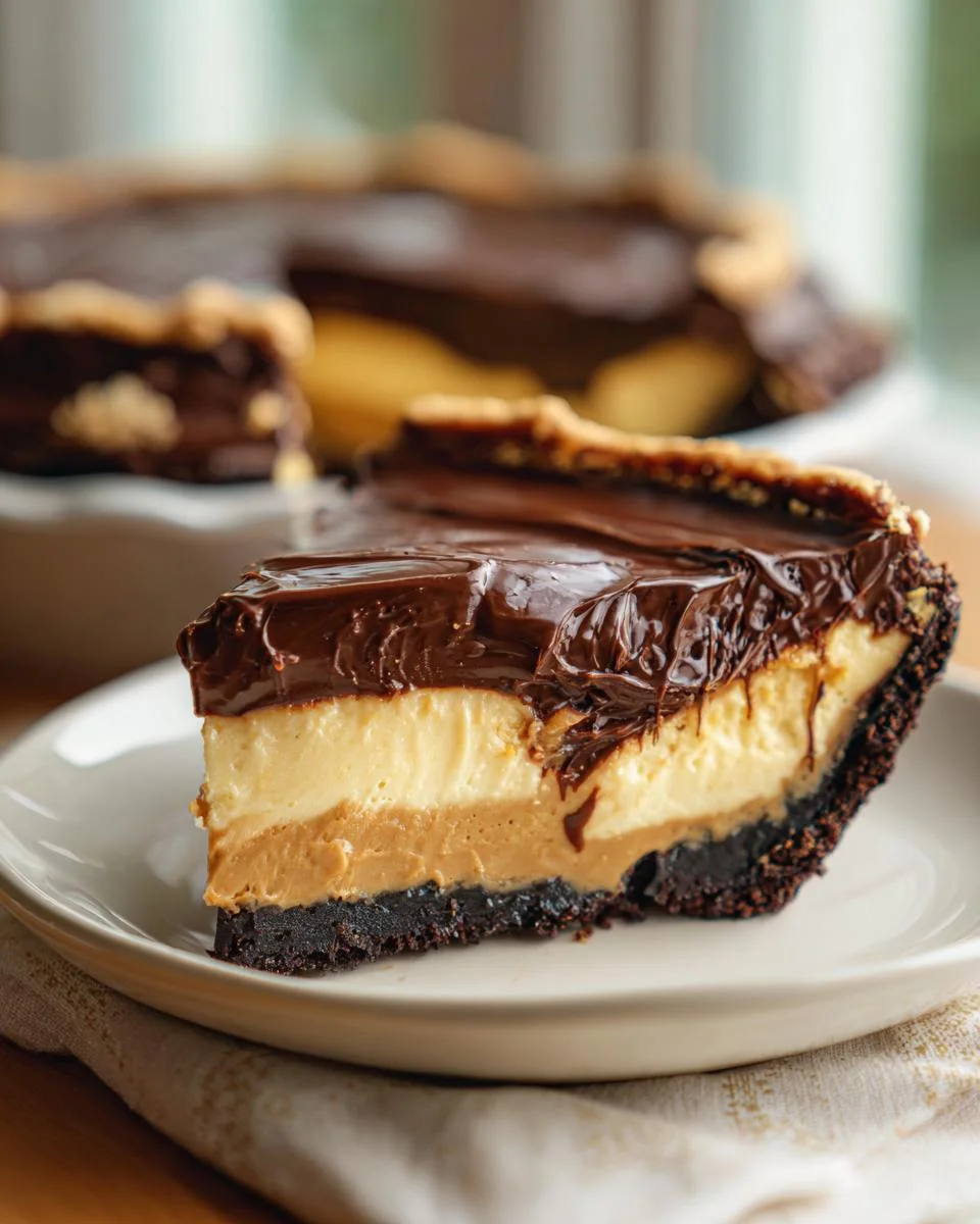 Decadent Chocolate Peanut Butter Swirl Pie - detail 2