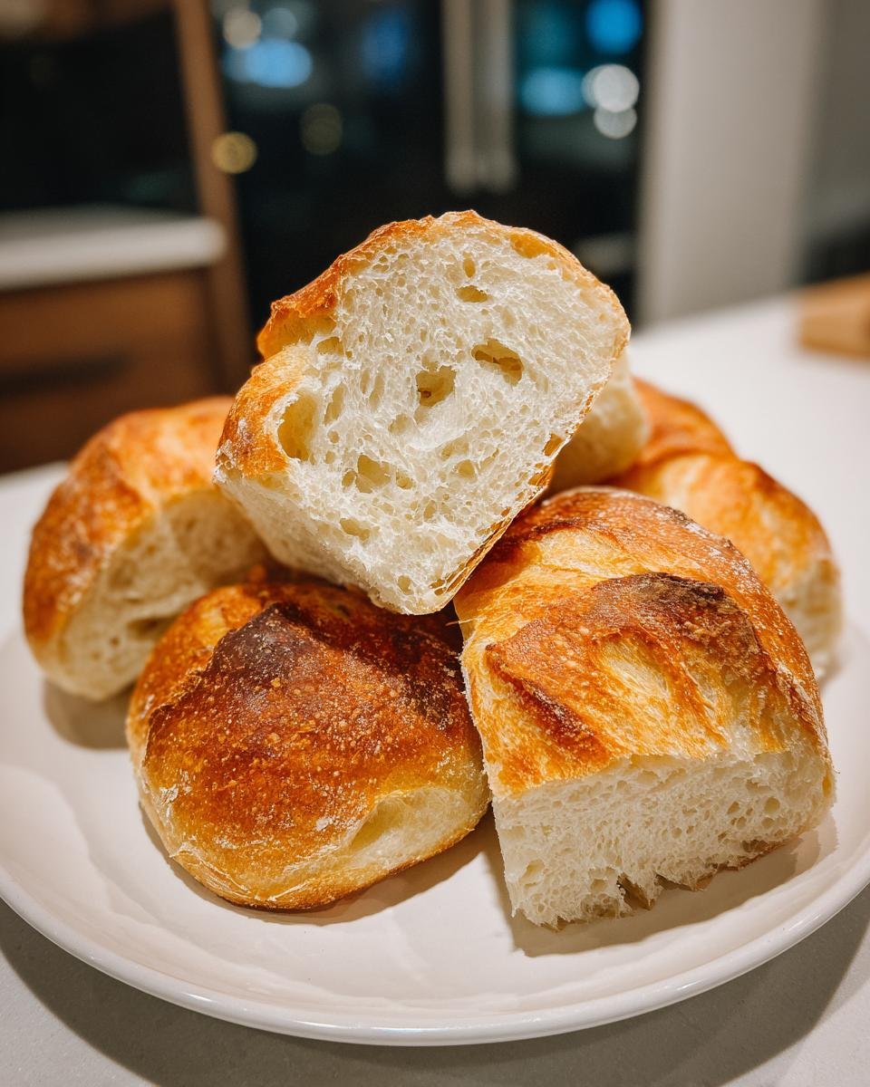 Easy Crusty Sourdough Rolls - detail 1
