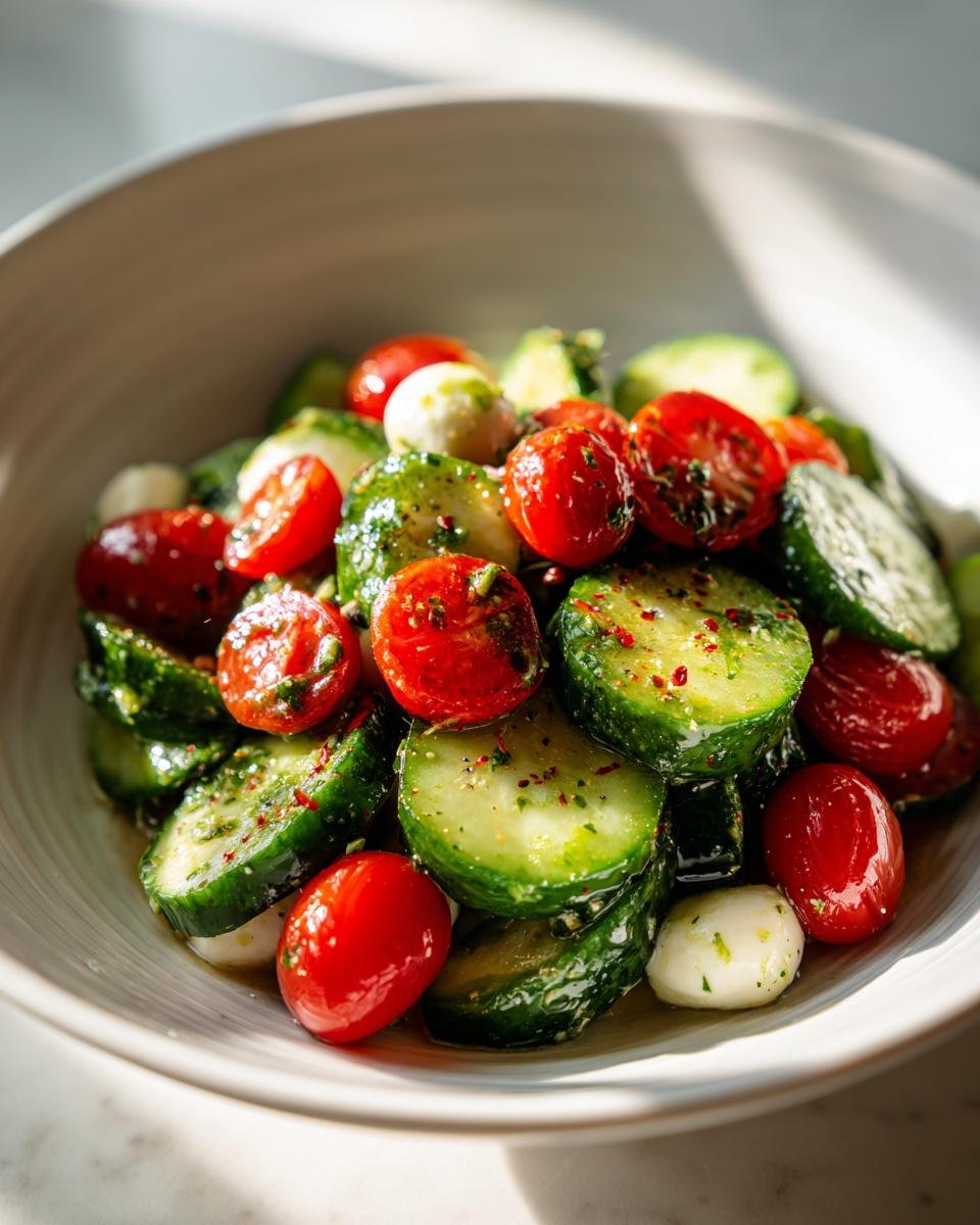 Fresh Cucumber Caprese Salad - detail 1