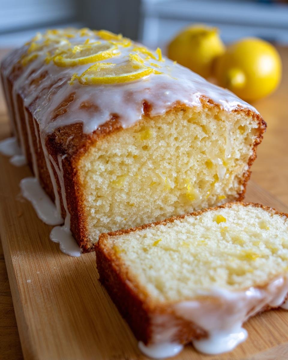 Glazed Sourdough Lemon Cake - detail 1