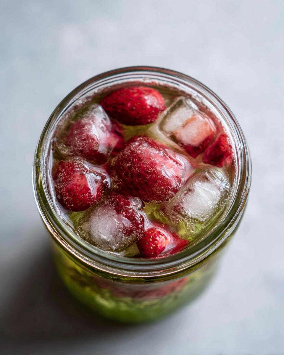 Iced Strawberry Green Tea Recipe - detail 1