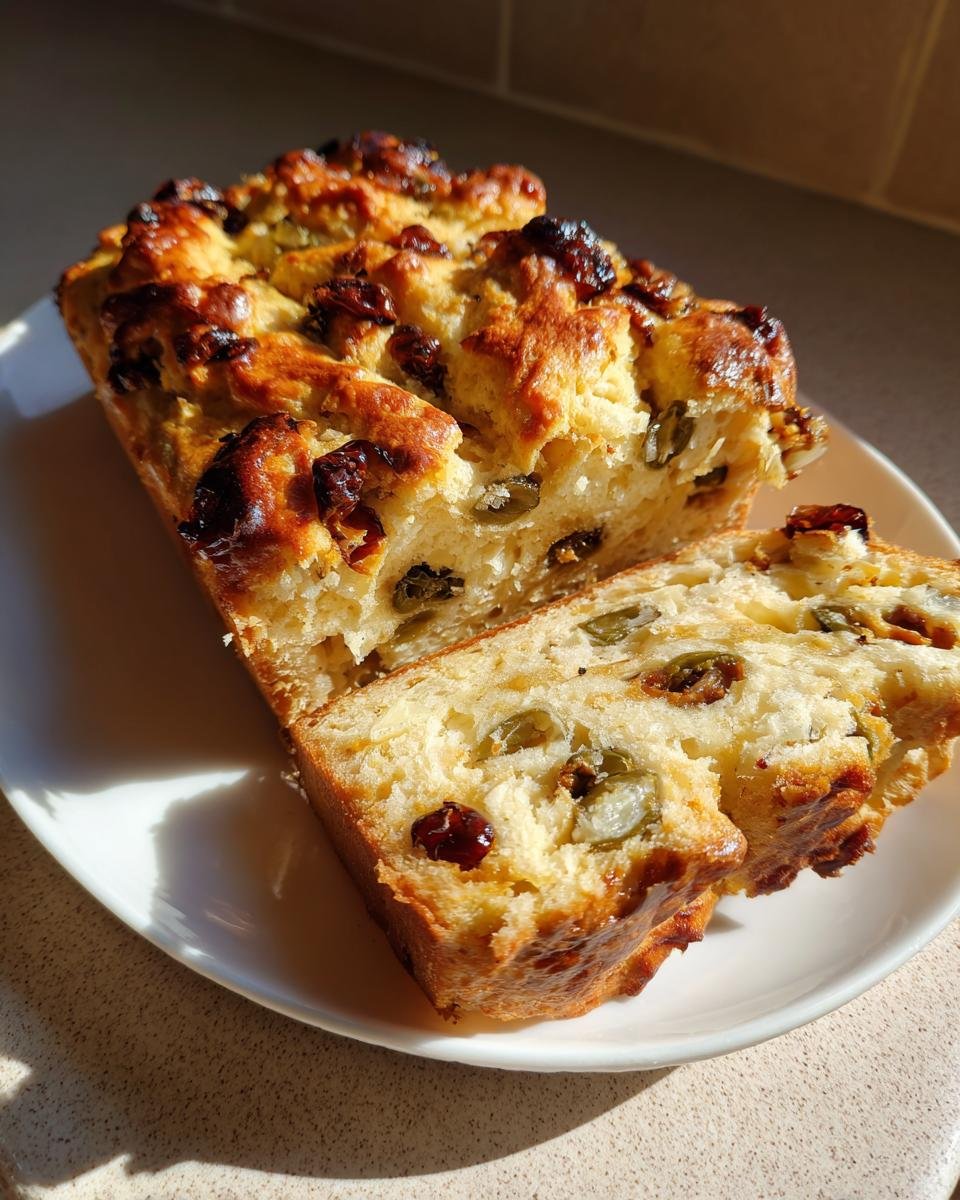 Savory Cheese & Olive Quick Bread - detail 1
