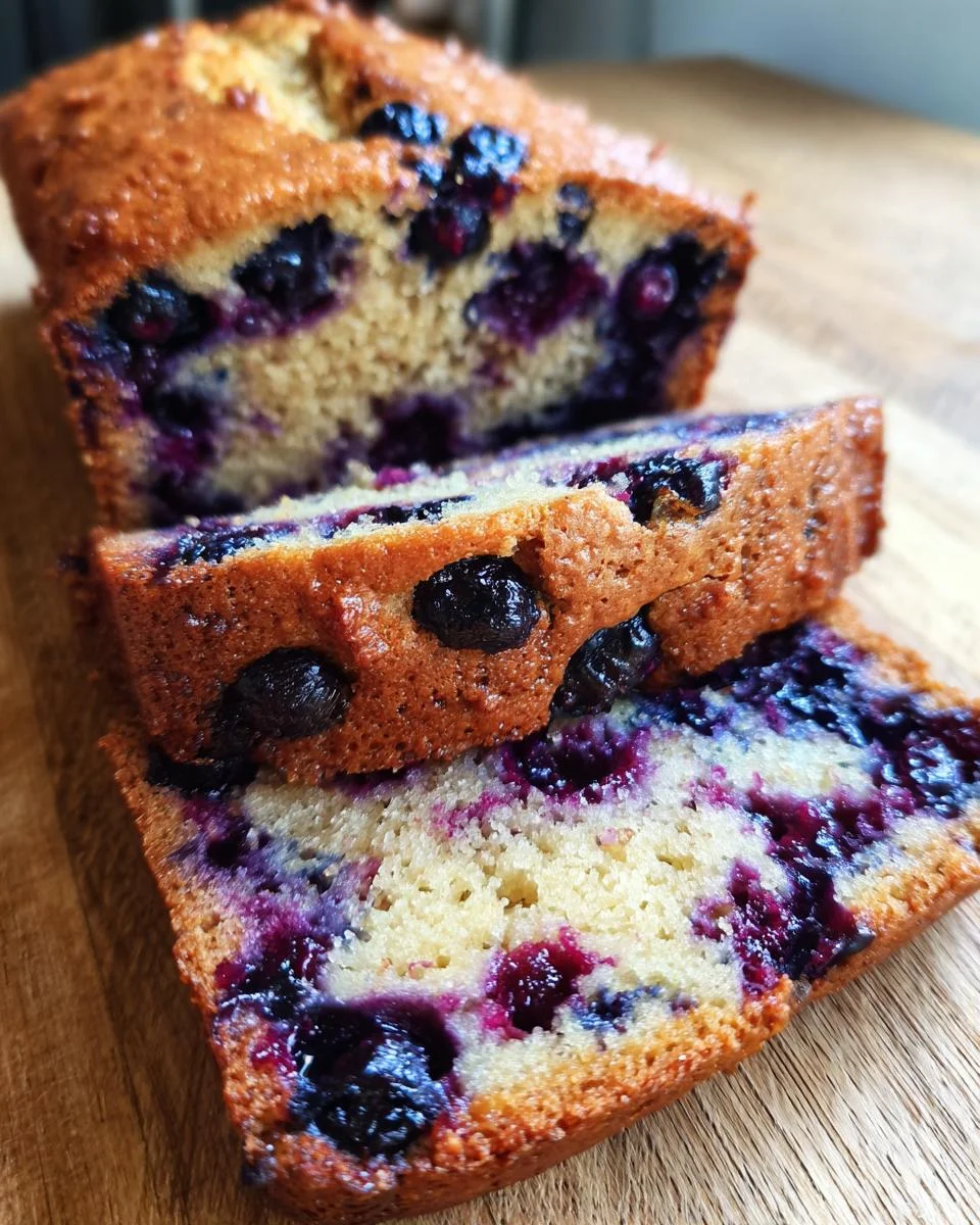Sourdough Blueberry Quick Bread - detail 1