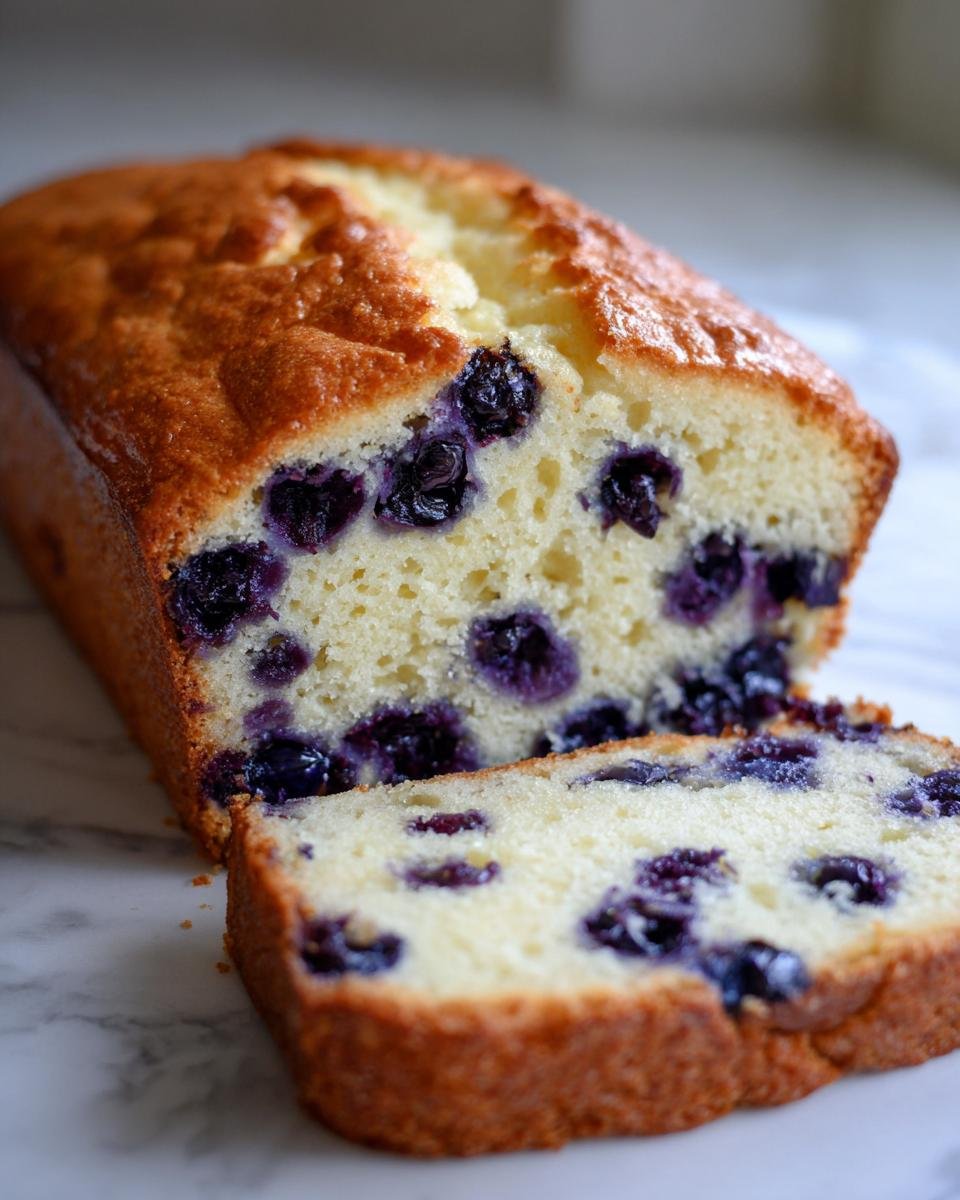 Sourdough Blueberry Quick Bread - detail 2