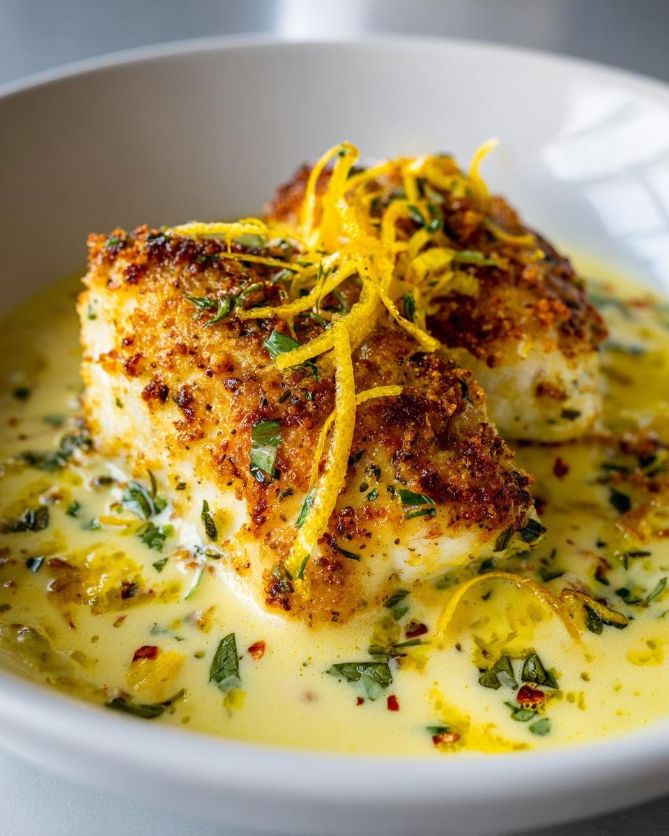 Tasty Baked Cod in Coconut Lemon Cream Sauce - detail 2