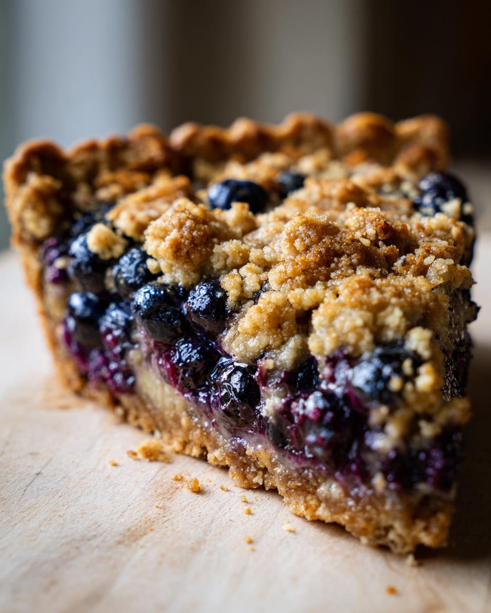 The Best Blueberry Crumble Pie - detail 2