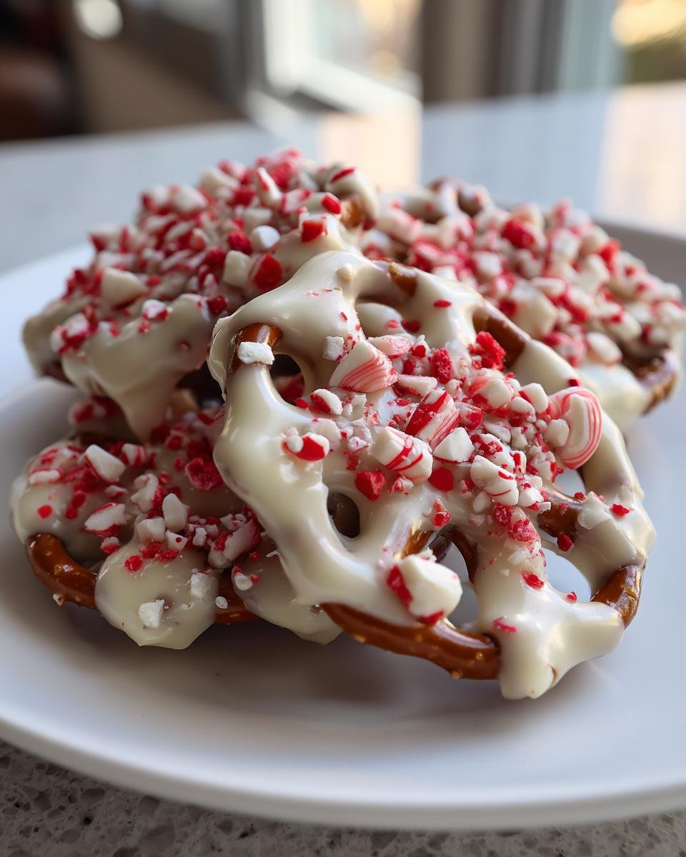 White Chocolate Peppermint Pretzel Crisps - detail 1