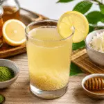 Japanisches Rezept aus Montjaro mit Ume-Pflaumenessig, Zitrone und Matcha